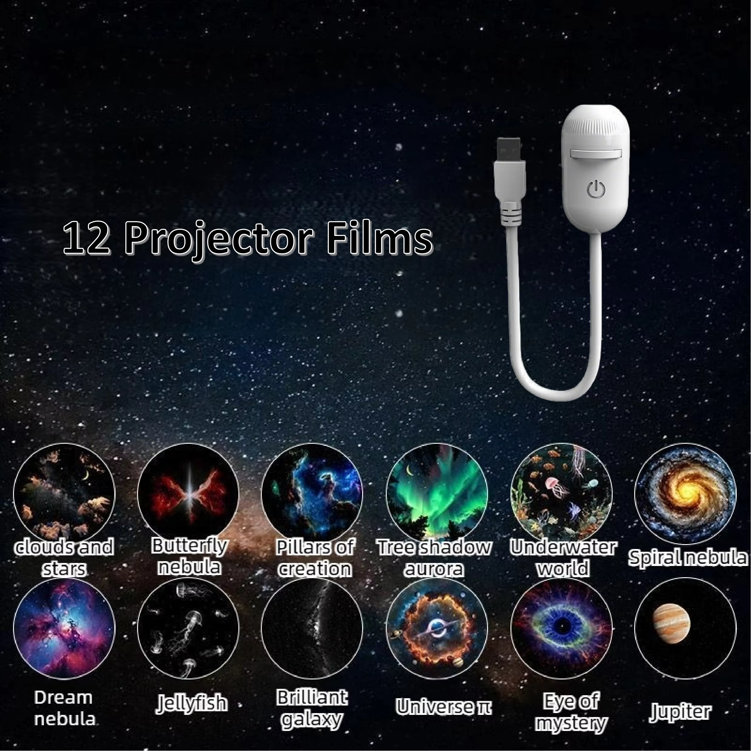2-in-1 Mini Galaxie Sternprojektor – Galaxy Lover