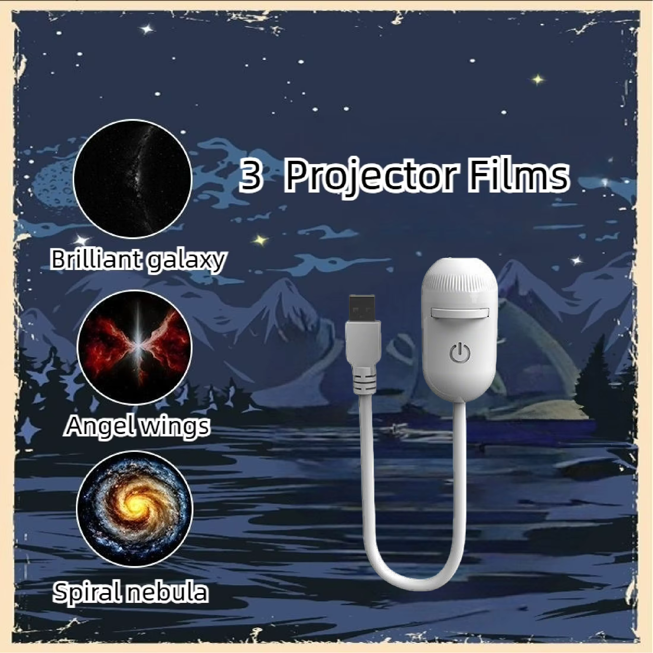 2-in-1 Mini Galaxie Sternprojektor – Galaxy Lover